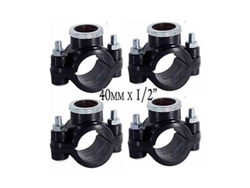 Collarin de Riego 40Mm X 1/2'' Pack 4 Utilizado para La Instalacion de Elementos de Riego Como Aspersores Difusores O Goteo SUINGA