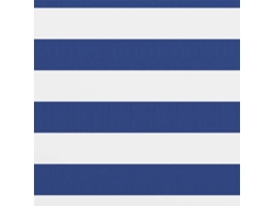 Maison Exclusive - Toldo Para Balcón Tela Oxford Blanco Y Azul 120x600 Cm