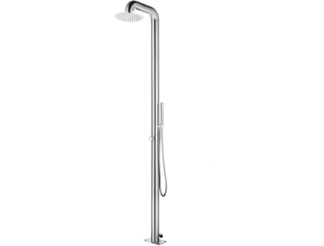 vidaXL Ducha de jardín acero inoxidable 225 cm