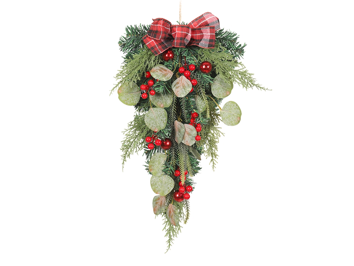 Decoraciones navideñas con flores artificiales de PVC