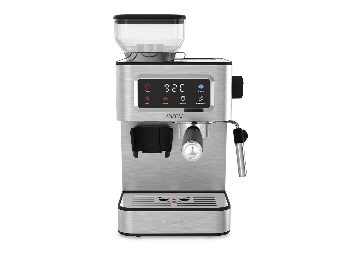 Cafetera expreso Prixton Naples (café en grano, molido o cápsulas)