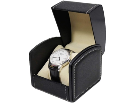 Leather Watch Box Watch Box Shockproof Watch Box Display Stand/Box/Storage Box for Watch Enthusiast (Black 9*10*8cm)——VEBTles