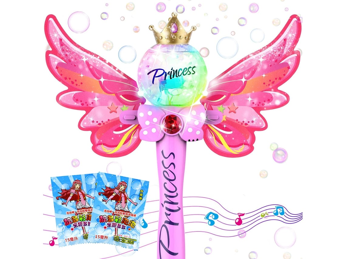 Bj-máquina De Bolhas Elétrica Varinha Mágica De Bolhas Soprador De Bolhas Para Meninas E Meninos Musical Portátil
