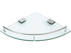 Estante Esquinero Para Baño En Vidrio Templado Y Acero Inoxidable.