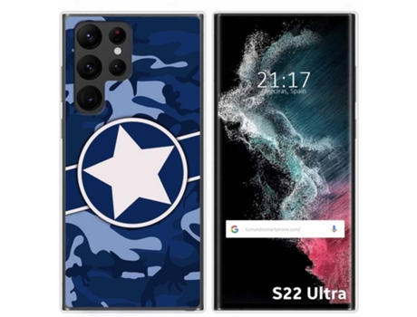 Carcasa Samsung Galaxy S22 Ultra 5G TUMUNDOSMARTPHONE Dibujos Camuflaje 03 Multicolor