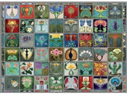 Rompecabezas de azulejos Art Nouveau de Cobble Hill, 1000 piezas, ¡para una diversión increíble!