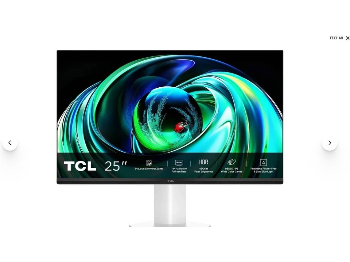 Monitor TCL 25G54 (25'' - FHD IPS - Mini LED - 144Hz - Blanco)