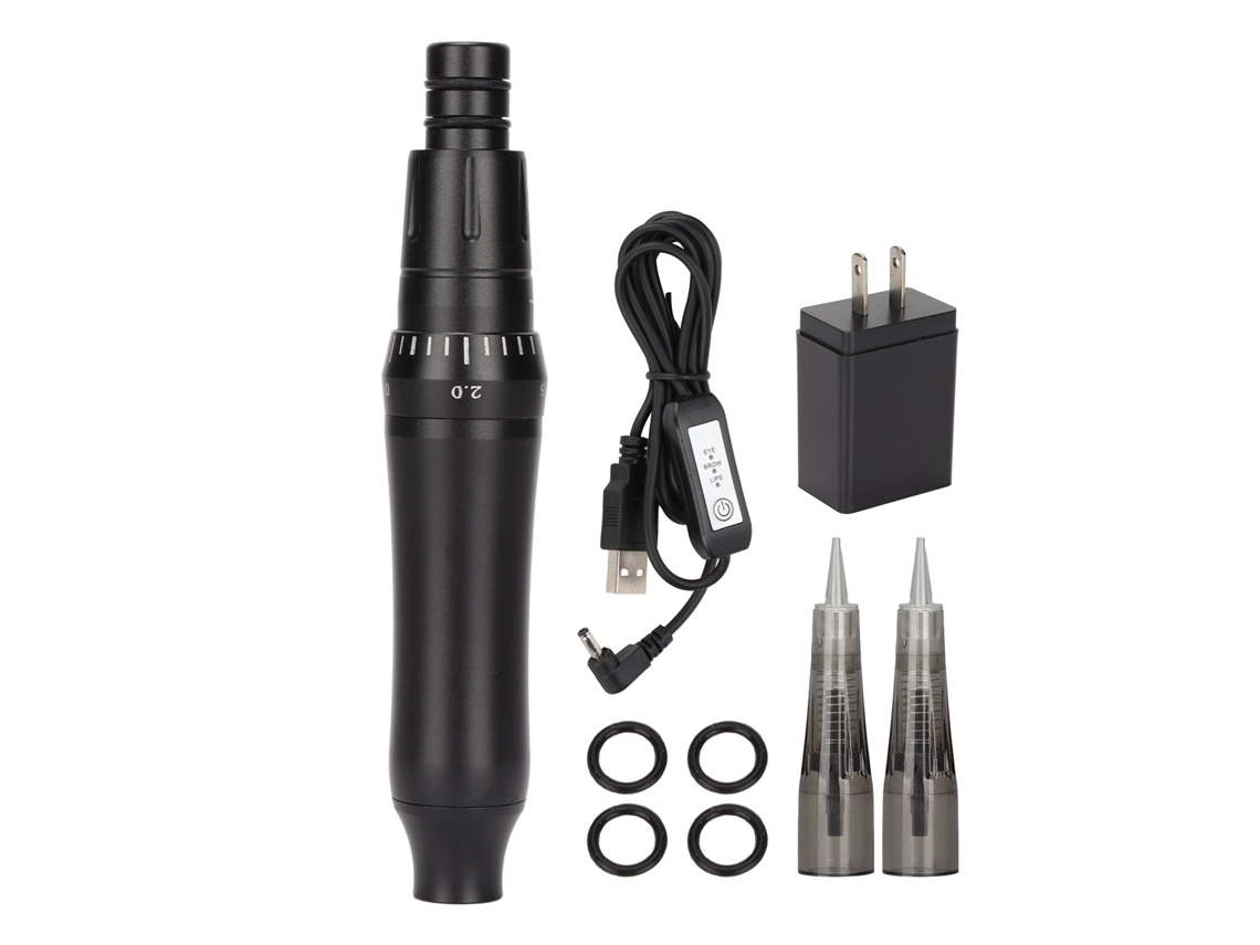 Máquina De Tatuaje Semipermanente De Cejas De Bajo Ruido Para Cejas, Labios Y Delineado De Ojos, 110-240 V, Enchufe Estadounidense, Color Negro.