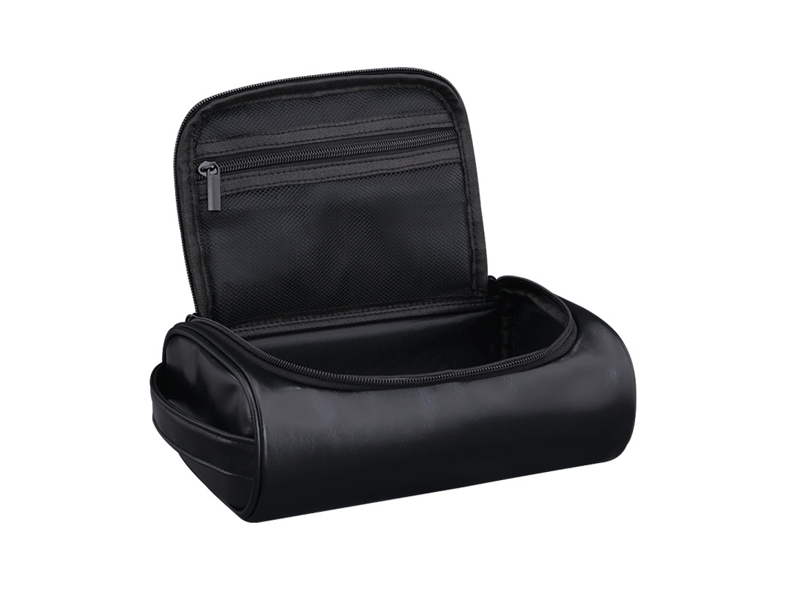 Neceser de viaje para hombre, de piel, práctico, color negro, Tommy01