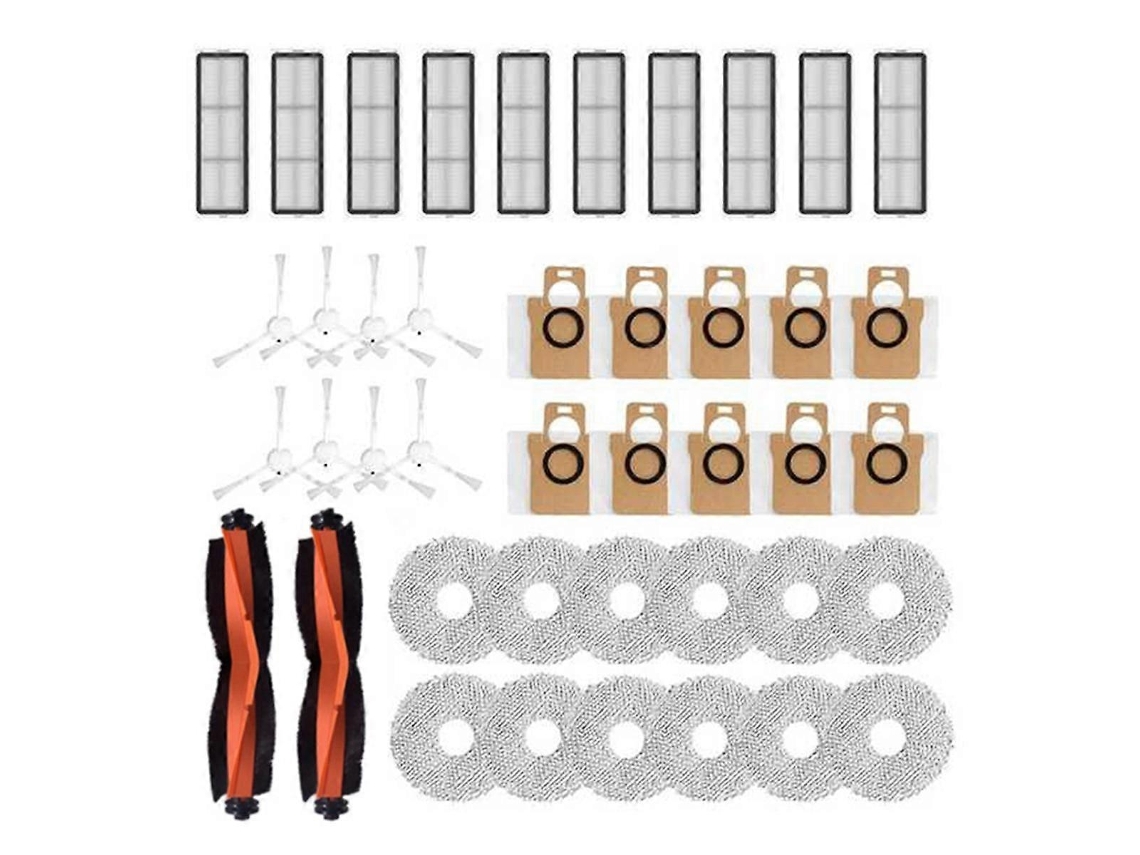 Accesorios para la aspiradora robot Xiaomi X20/X20plus: Cepillo lateral con rodillo, filtro, paño de limpieza y bolsa para el polvo. Webake