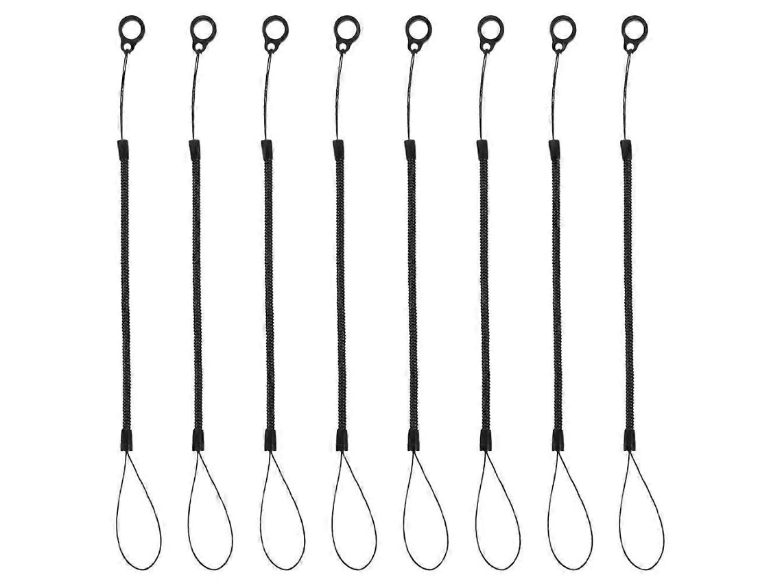Conjunto De 8 Cordões Elásticos Para Canetas, Fáceis De Transportar E Usar. Cordão Retrátil Com Mola Espiral Anti-perda Para Canetas Stylus E Can