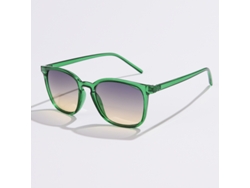 Gafas de ciclismo cuadradas unisex de estilo retro Y2K con degradado gris y protección UV400 MDUG (verde)