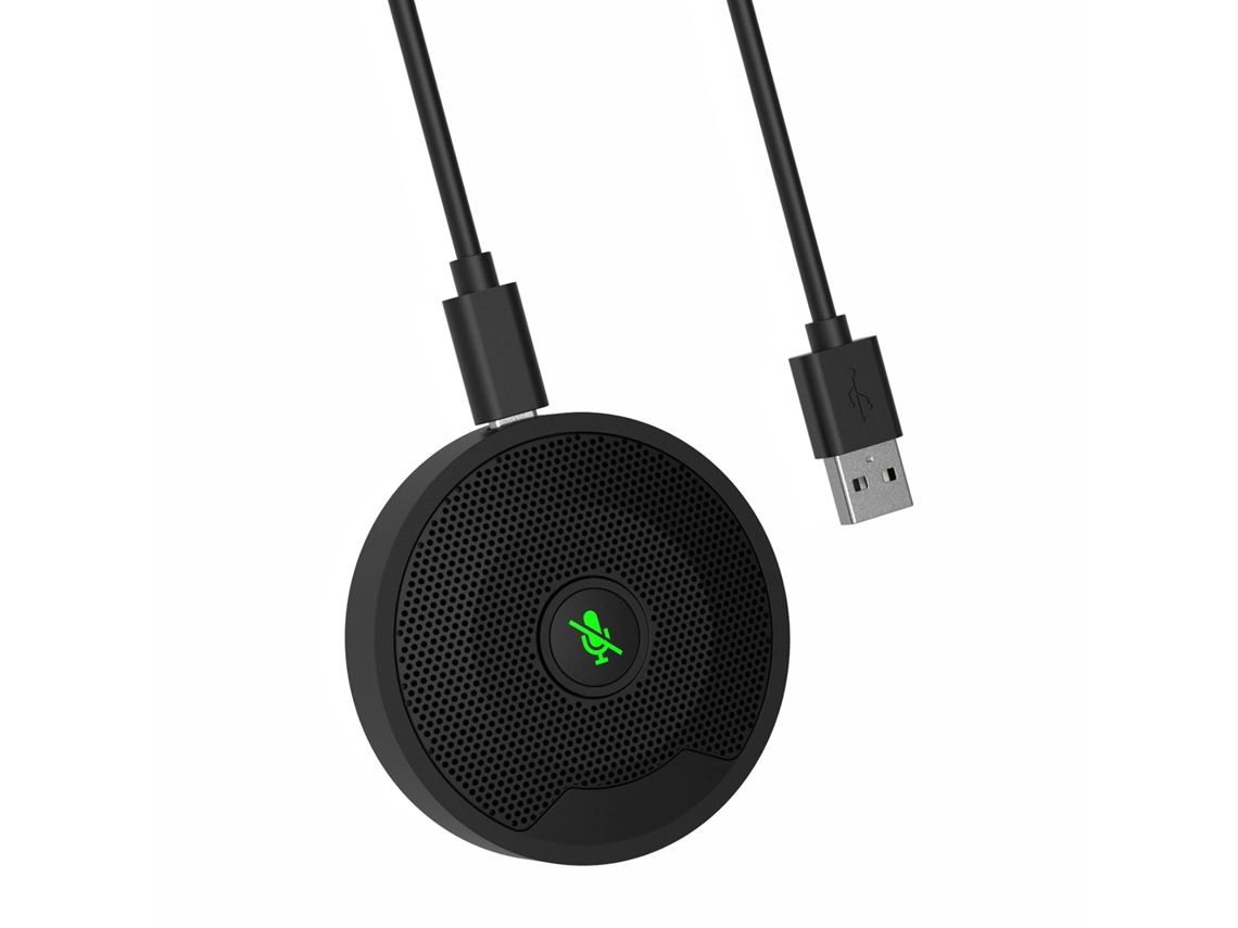 Microfone De Conferência Usb Um10 Omnidirecional 360° Condensador Para Pc Reuniões Vídeo Jogos Chat