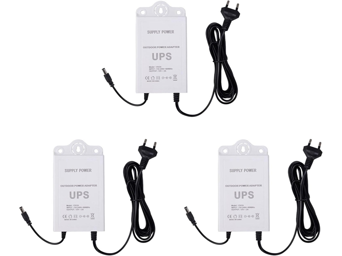 Fuente De Alimentación 3x 12v 2a Con Alimentación Interrumpible Para Router Wifi, Módem Y Cámara.