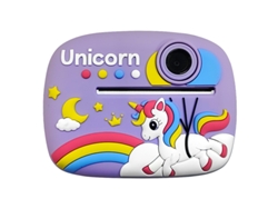 Cámara infantil D1 con impresión instantánea, 2400 W, lente dual HD, pantalla de 2,4 pulgadas, video de 1080p con pegatinas y tarjeta TF de 32 GB (Chronus)