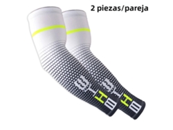 Mangas De Compresión Refrescantes Con Protección Uv Para Deportes Profesionales (blancas L), Coderas De Ciclismo Unisex