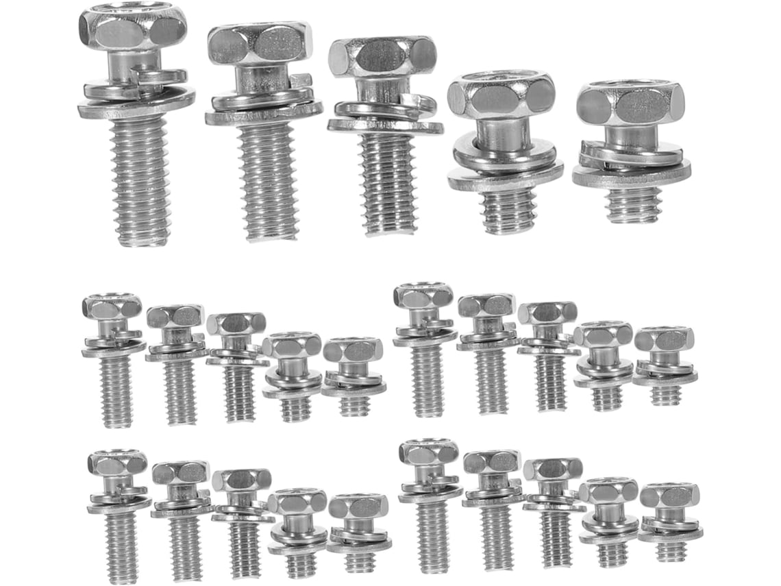 Kit De Tornillos Hexagonales Para Terminales De Batería De Motocicleta Con Tornillos, Tuercas Y