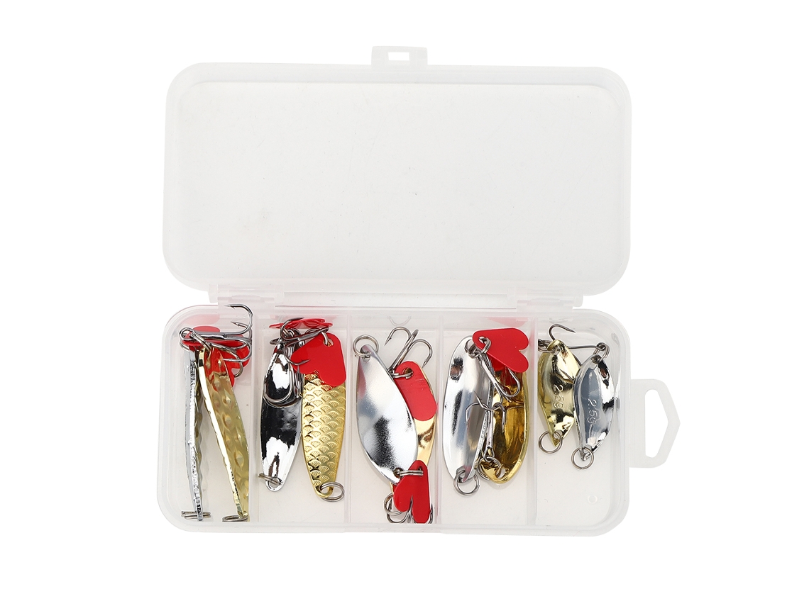 10pcs Kit De Lures De Pesca Con Secuencias Bait Artificial Duro Con Anzuelo Accesorio De Pesca Xlt-1