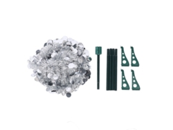 Rebe-árbol De Navidad Artificial Plegable Pop Up 4.9ft Plata Decoración Interior Hogar Oficina Fiesta Navideña