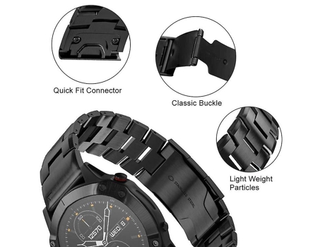 Correa De Reloj Inteligente Para Garmin Fenix 6 Gps 22 Mm Correa De Reloj De Liberación Rápida De Aleación De Titanio Gris Titanio VENISYMLIS