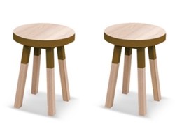 Banco MON PETIT MEUBLE FRANÇAIS de Madeira Maciça Assento 35 cm (2 unidades)
