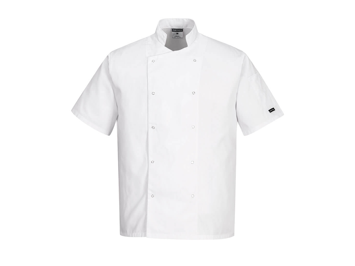 Chaqueta De Cocina Cumbria De Manga Corta - Modernidad Y Confort Blanco / Xs