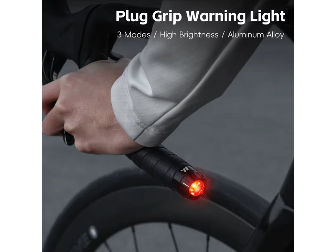 Pretowest Biking 2 Peças Plugue Guidão Bicicleta Luz Traseira Advertência Mtb 22.2mm 3 Modos Segurança Ciclismo