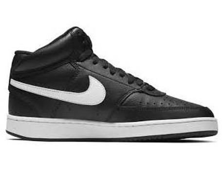 Zapatillas Deportivas NIKE Wmns Court Vision Mid Mujer (Negro - Cuero Natural -40,5)