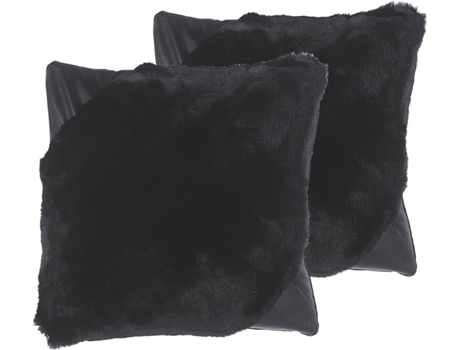 Conjunto de 2 cojines negro 42 x 42 cm BELIANI Ehnar