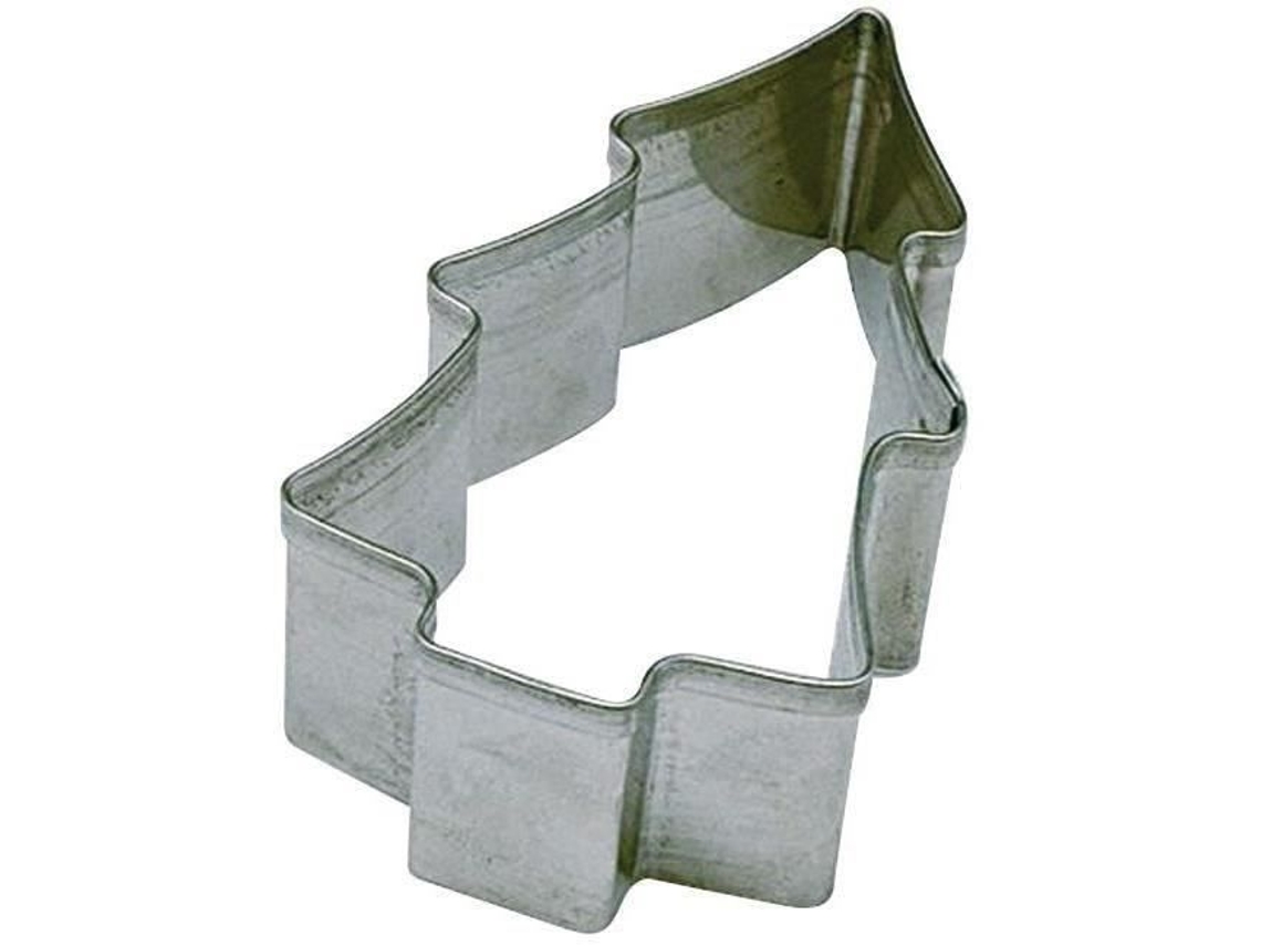 Cortador de galletas de acero inoxidable de 6 cm con forma de abeto