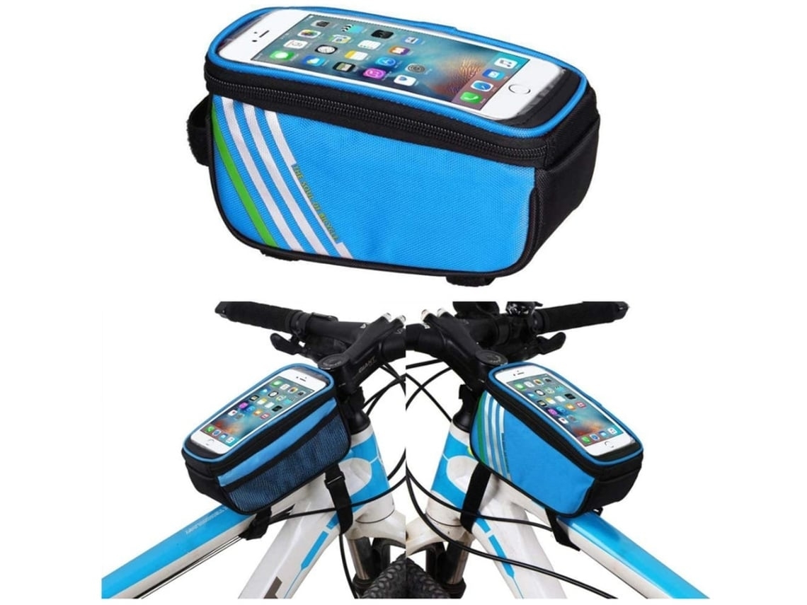 Bolsa de herramientas para el tubo superior de la bicicleta con cremallera, pantalla táctil, impermeable, ideal para ciclismo. USHION