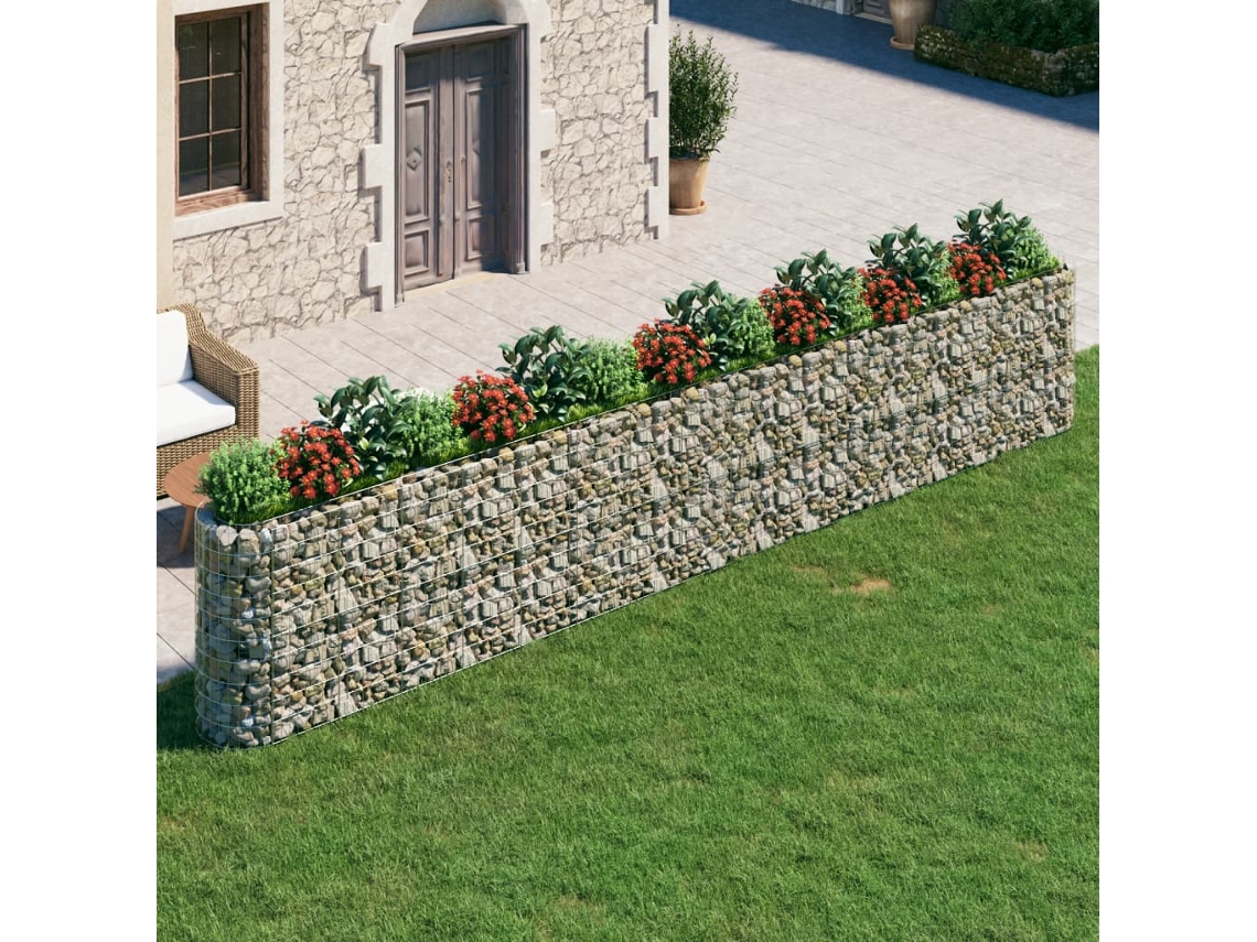 Jardinera | Arriate De Gaviones De Hierro Galvanizado 610x50x100 Cm