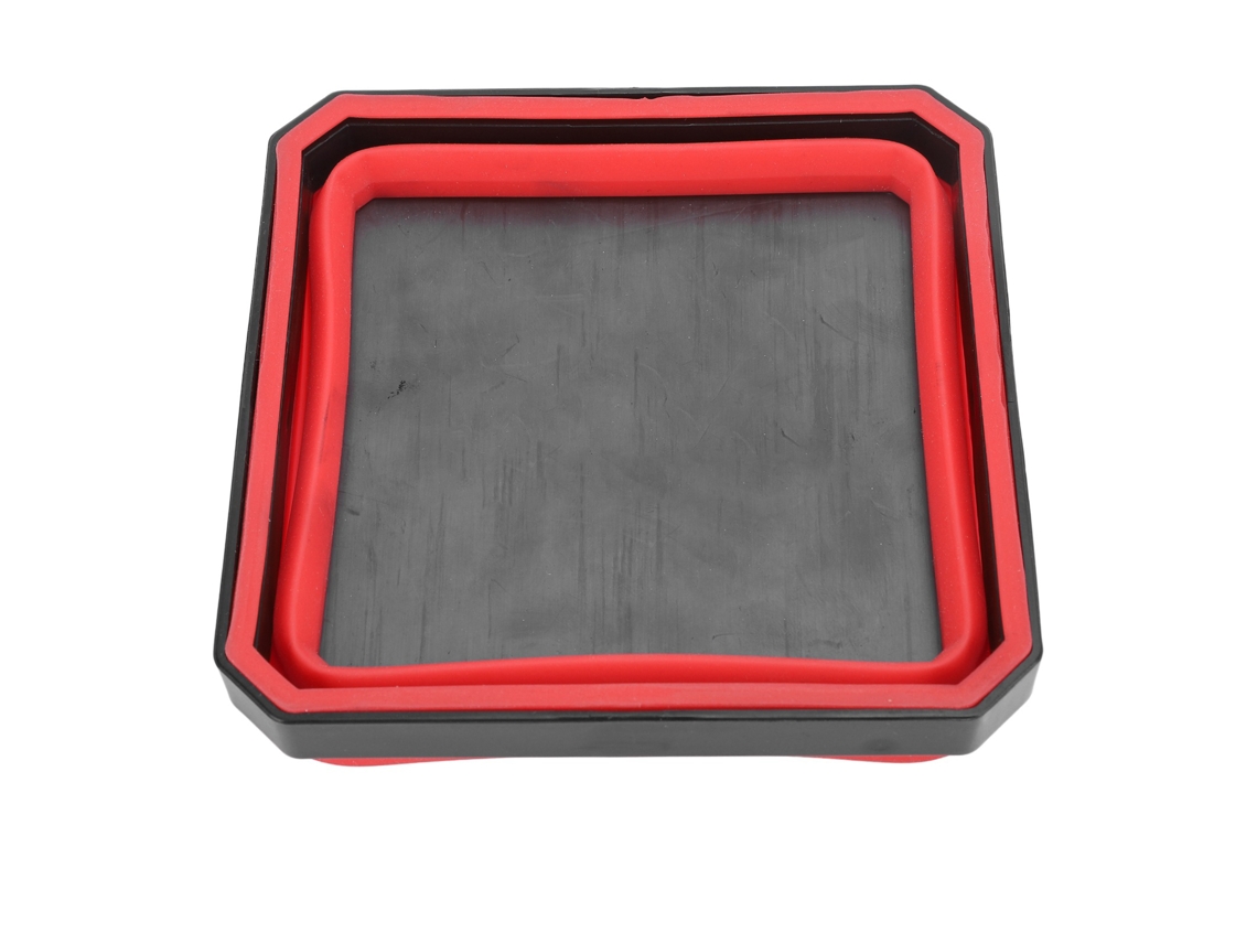 Bandeja Magnética Para Peças De Ferramenta Silicone Portátil Plegável Organizador Para Parafusos Porcas Parafusos Arruelas Vermelho