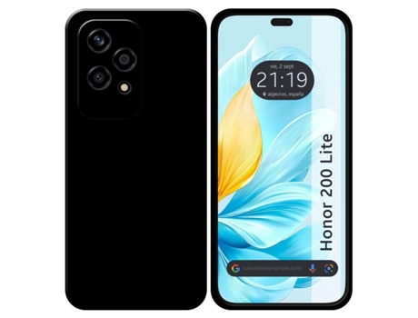 Funda Gel Negra Lite para Honor, Huawei 200 Lite 5G TUMUNDOSMARTPHONE Negro