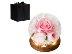 Rosa preservada con pilas para el Día de la Mujer y el Día de San Valentín.