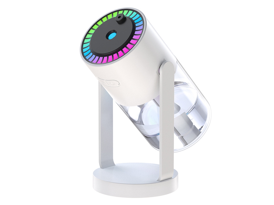 Humidificador Digitallab de 280 ml con proyección de cielo estrellado y ángulo ajustable para coche (blanco)