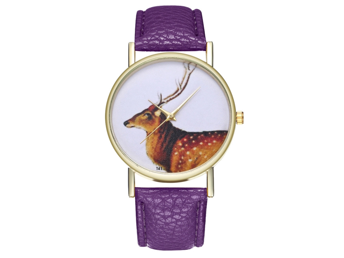 Reloj De Moda Unisex Para Hombre Y Mujer Cuarzo Pulsera (morado)