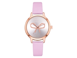 Reloj De Pulsera De Cuarzo Para Mujer Con Correa De Piel Sintética Y Colgante De Corazón Azul Marino.