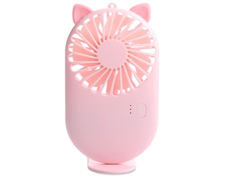 Mini ventilador portátil potente pequeño ventilador de escritorio personal ventilador de mano velocidad ajustable ventilador recargable USB rosa BI...