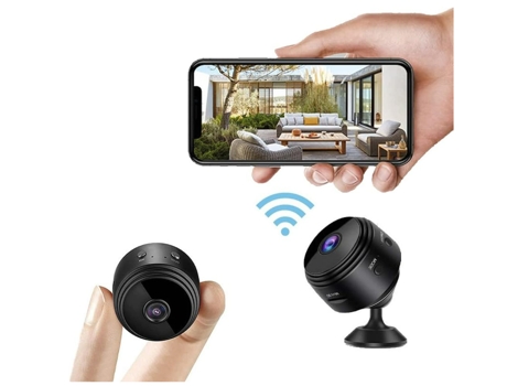 BISBISOUS A9 1080P Cámara Inalámbrica Full HD con Audio y Vídeo Seguridad para el Hogar con Detección de Movimiento con Visión Nocturna en Negro