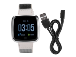 Pulsera Inteligente Con Monitor De Frecuencia Cardíaca, Rastreador De Fitness Y Monitor De Sueño, Correa De Cuero Plateada