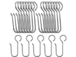 Rebe-60 Ganchos De Reemplazo Para Riel De Cortinas De Acero Galvanizado Para Cocina Oficina Dormitorio Baño Y Despensa 3.50x1.30x0.30cm Plata