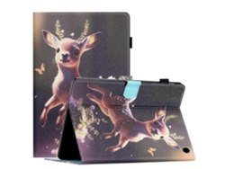 Funda de cuero inteligente con diseño colorido y costuras para la tableta Amazon Fire HD 10 2021 Webake