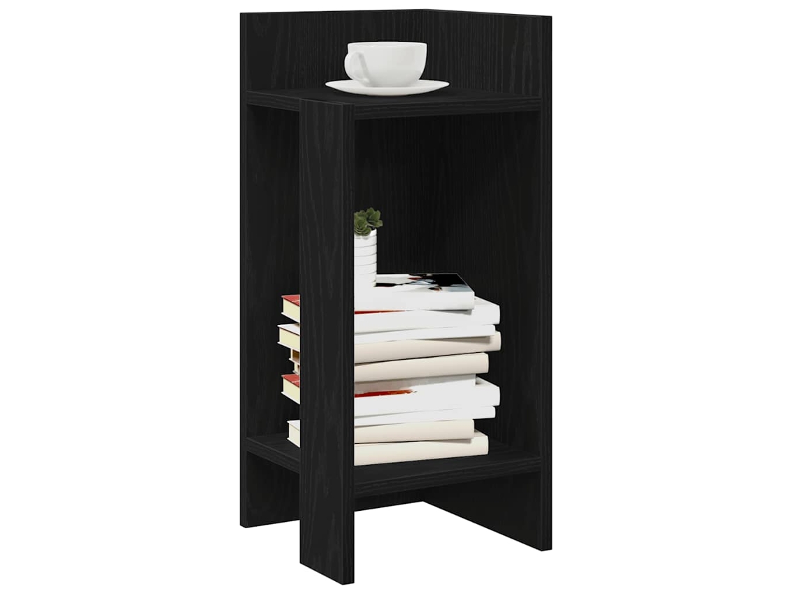 Mesa de comedor | Juego de 2 mesas auxiliares con estante 110x50x103 cm Negro