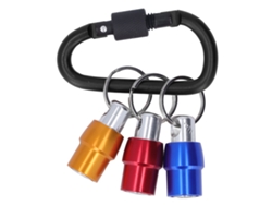 Suporte Para Bits De Parafusadeira Com Shank Hexagonal 1/4 Pol 3 Cores Portátil Com Llavero Preto