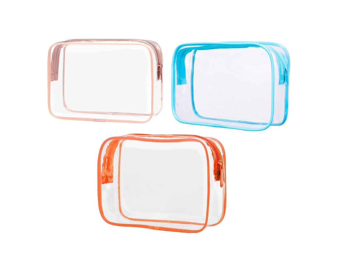 Neceser transparente con cremallera, para viaje NEVEANCE