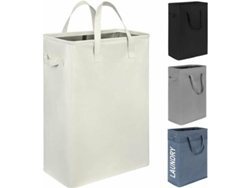 Cesta de ropa portátil, diseño alto y delgado con gran capacidad de almacenamiento para uso familiar en varios lugares, incluidos dormitorios y vehículos recreativos.