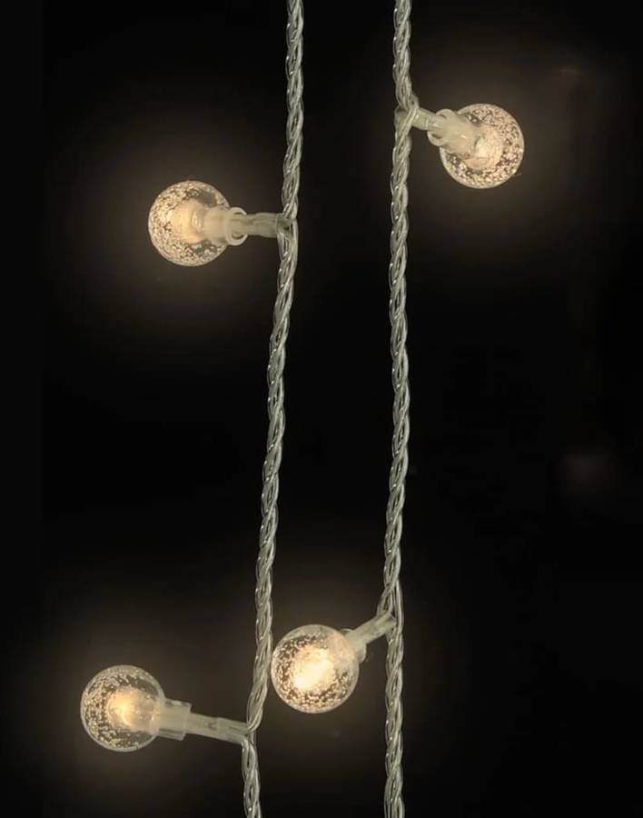 Luces de Navidad VIDAXL 200 Luces LED de globo 8 funciones (20 m - Blanco cálido)
