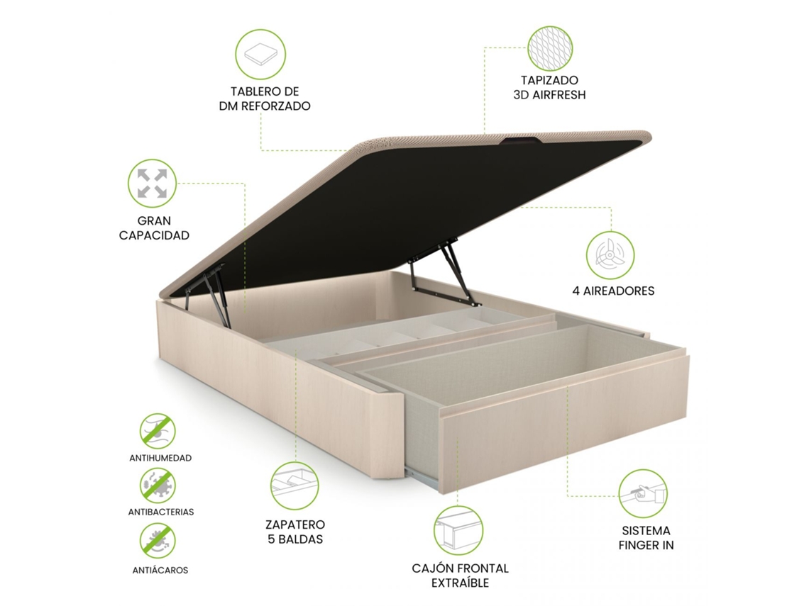Canapé Con Cajón Frontal Y Zapatero Luxury S-max 3d 135-150 Cm 135x190 Cm