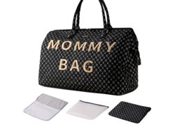 Bolsa de pañales, amplio espacio de almacenamiento, opciones de transporte versátiles, negro 1 OEM
